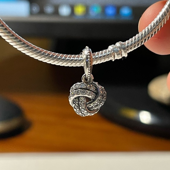 Pandora Jewelry - NEW PANDORA Necklace Charm Sparkling Love Knot